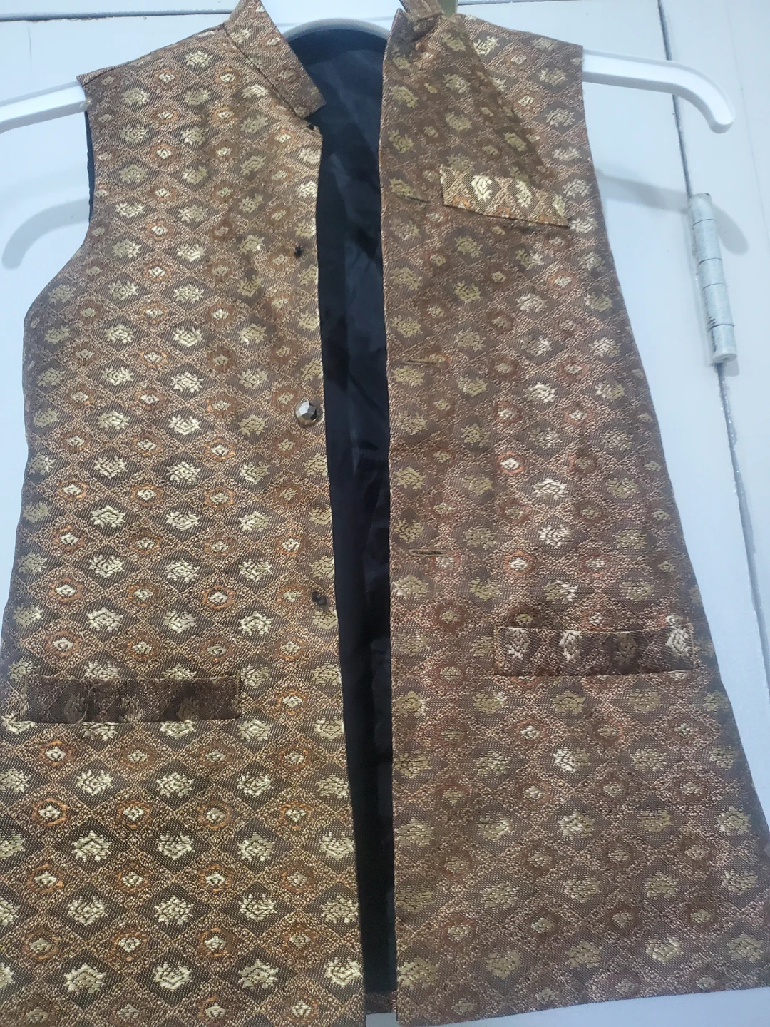 Gold Brocade Vest - photo 2