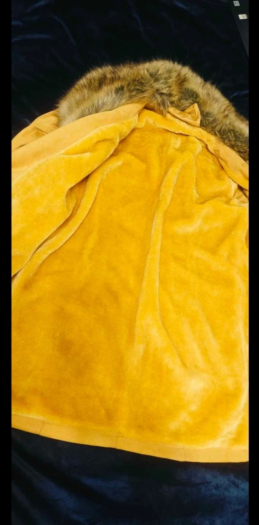Yellow Faux Suede Coat - photo 2
