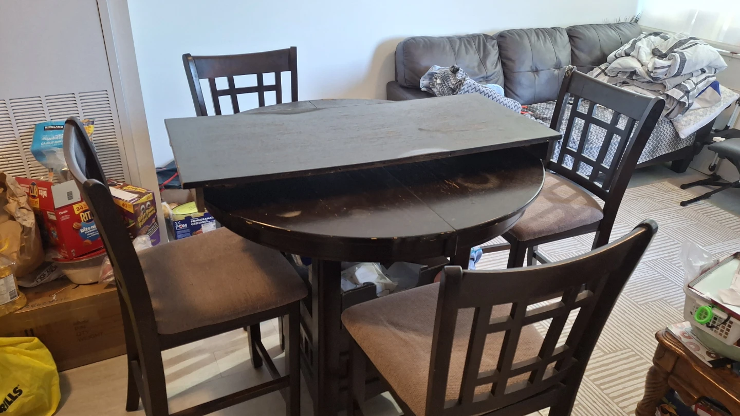 Round Dining Table with 4 Chairs - photo 2