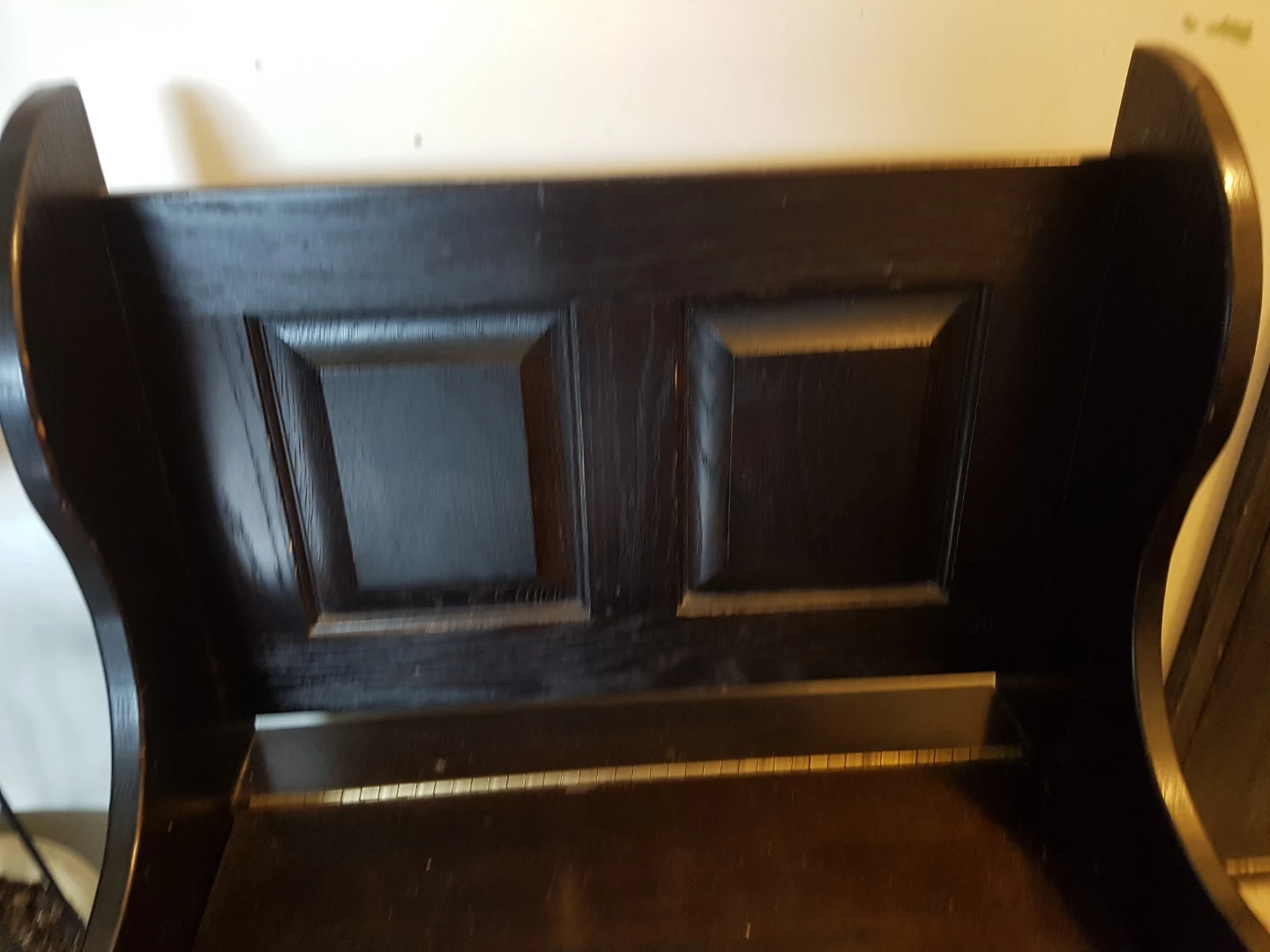 Dark Wood Storage Bench