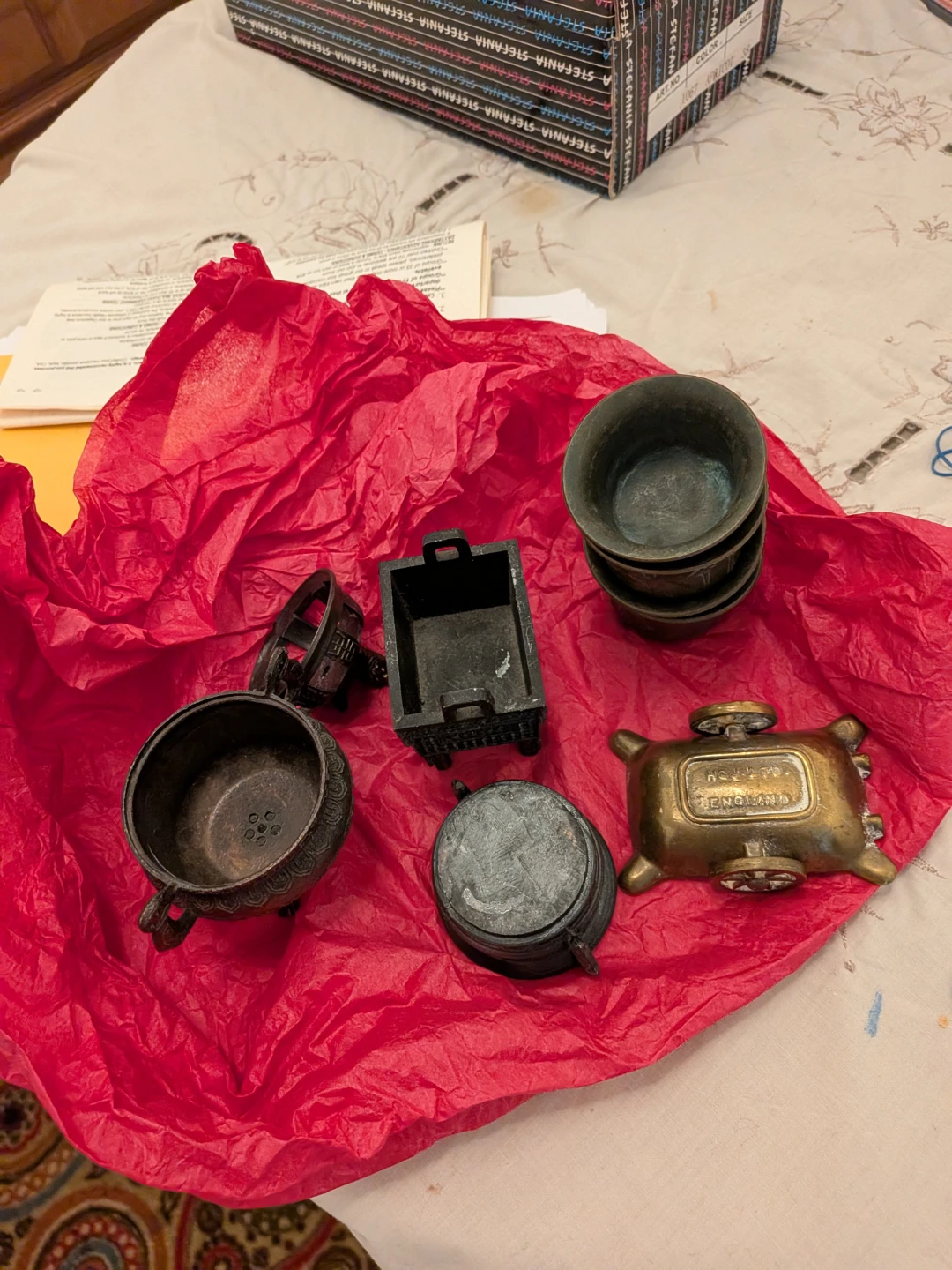 Set of Miniature Brass and Bronze Collectible Items - photo 4