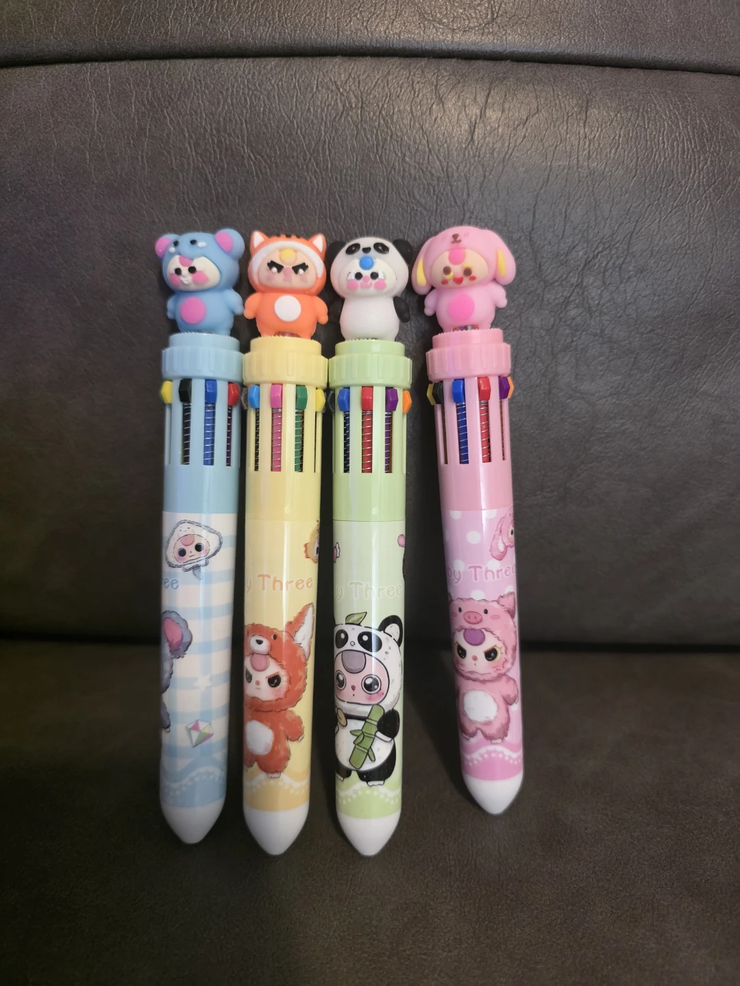 Set of 4 Kawaii Animal Multi-Color Pens