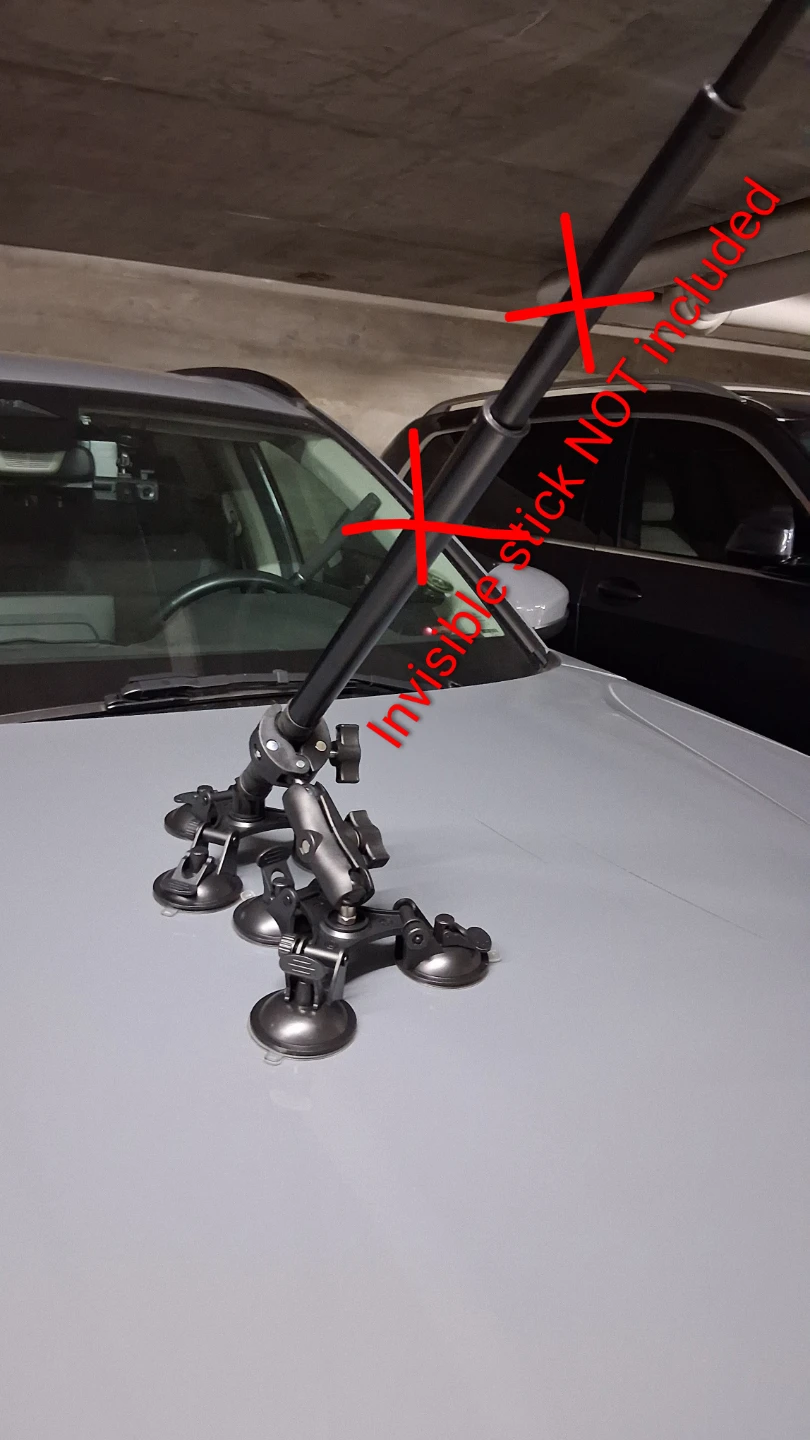 windshield suction 6 cups mount Insta360 invisible stick - photo 2