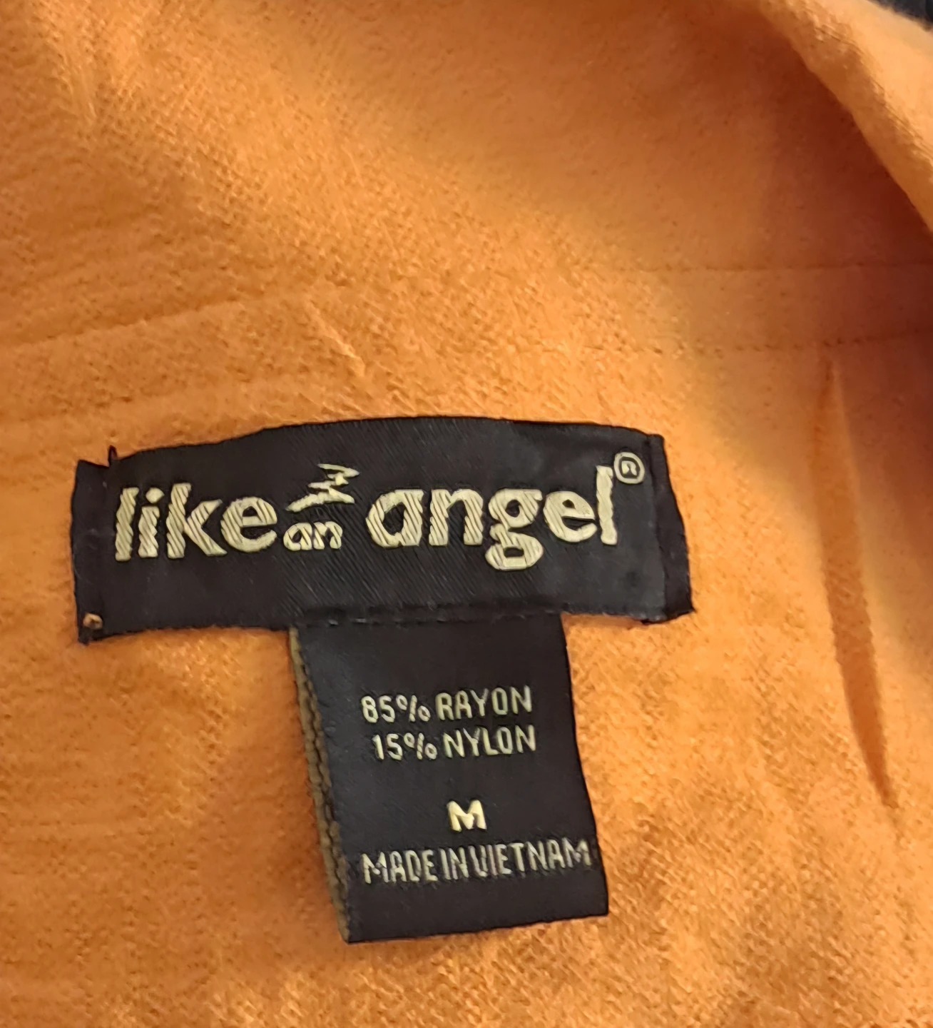Like an Angel Orange Cropped Shirt with button - photo 2