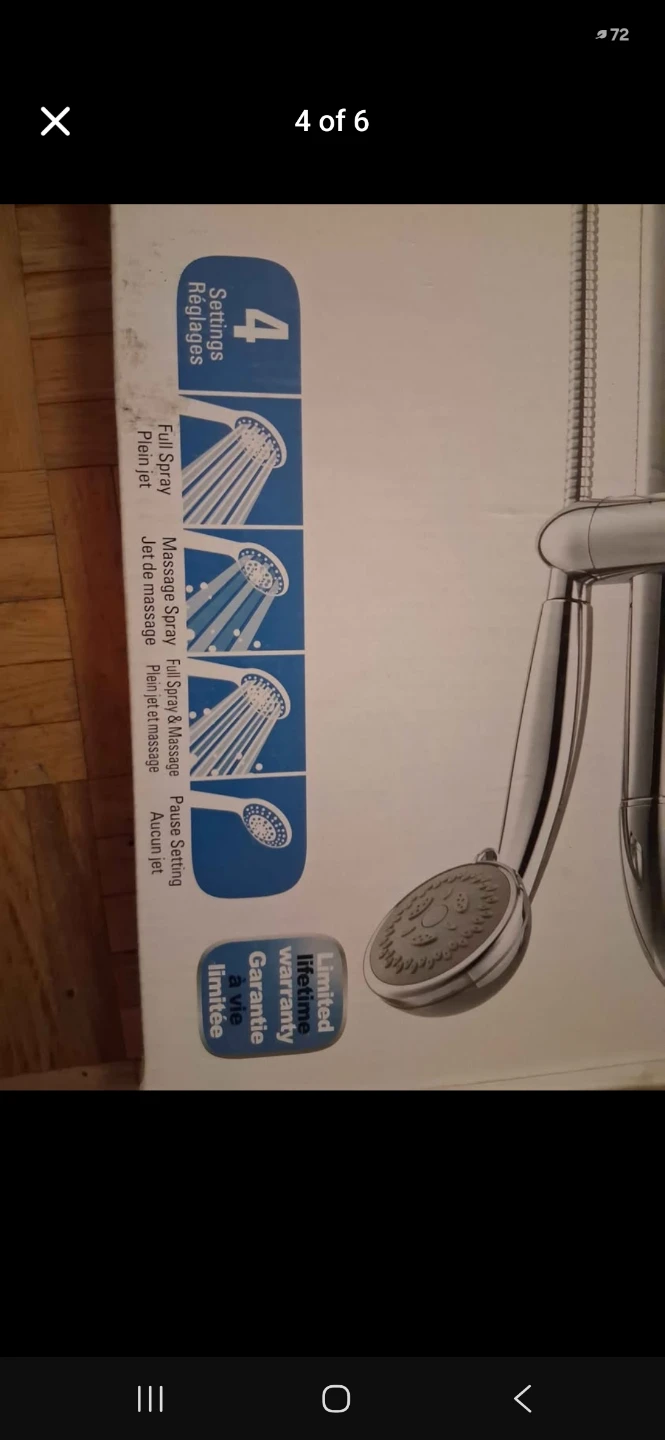 UBERHAUS Handheld Sliding Shower Set - Chrome Finish - New - photo 2