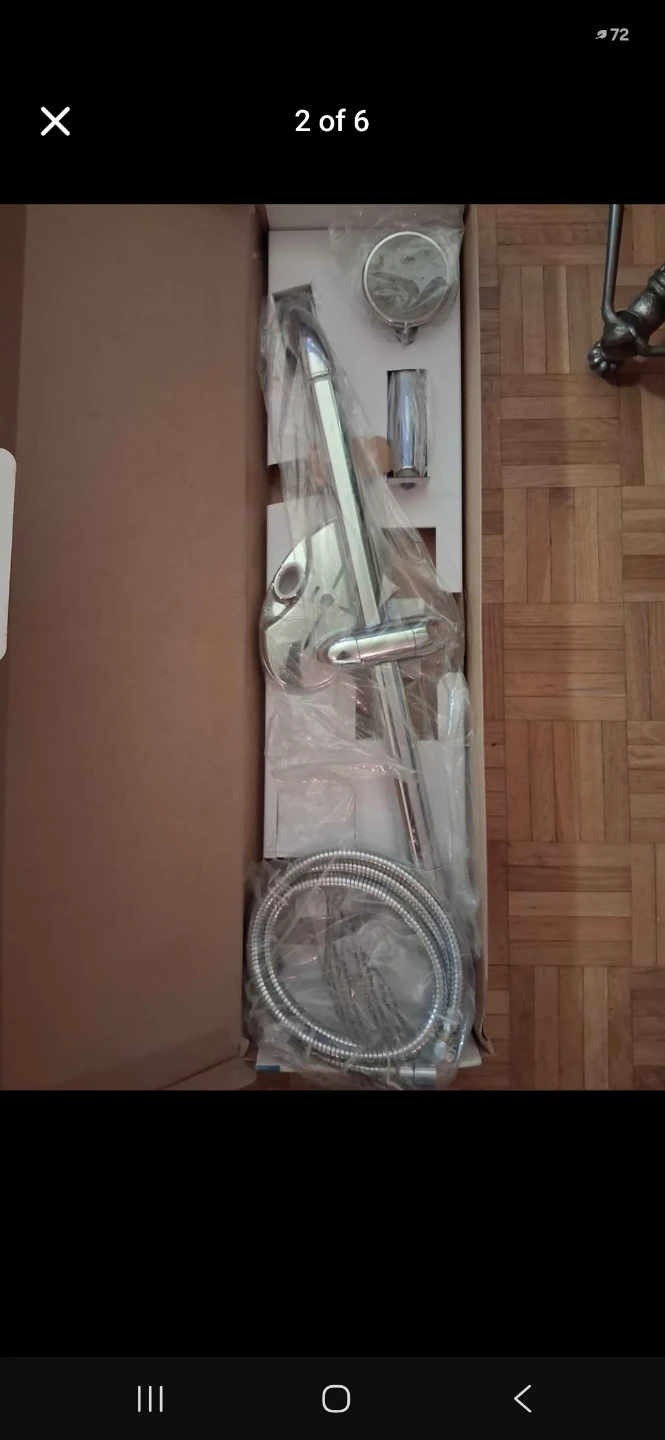 UBERHAUS Handheld Sliding Shower Set - Chrome Finish - New - photo 3