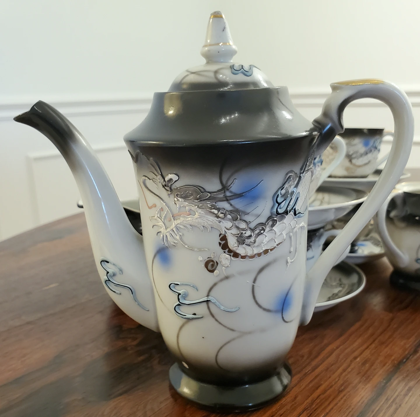 Vintage Japanese Moriage Dragonware Tea Set - photo 5
