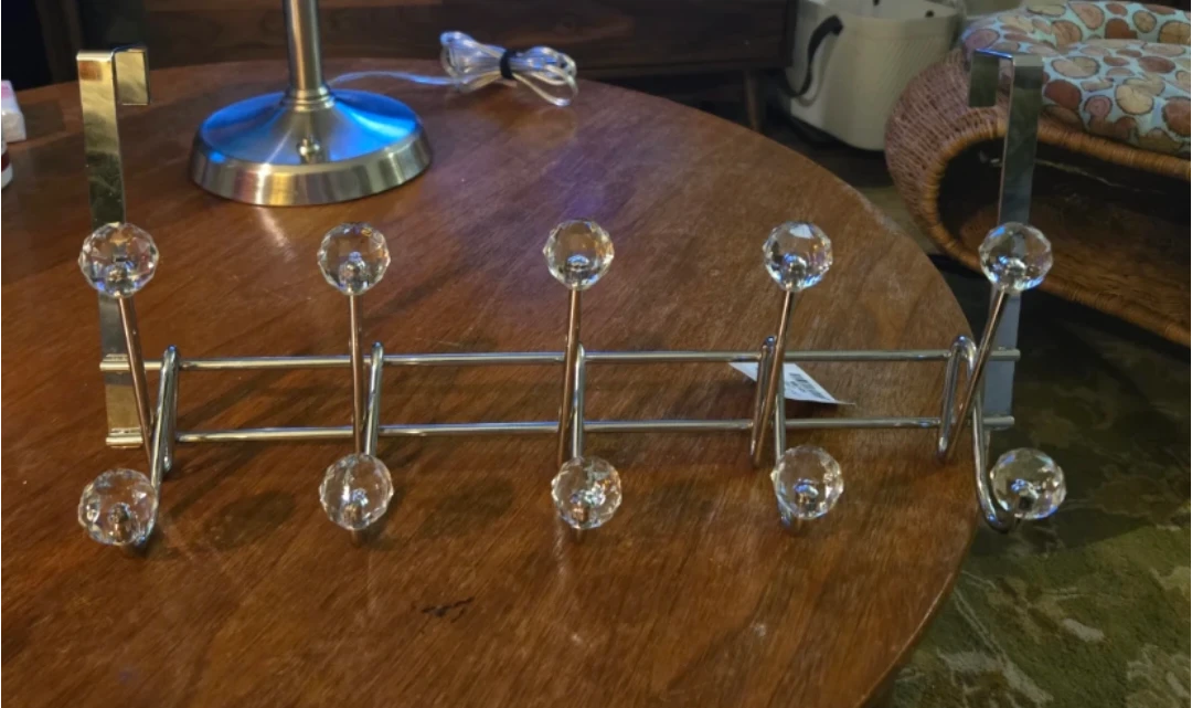 Over-the-Door Hook Rack with Crystal Knobs - photo 2
