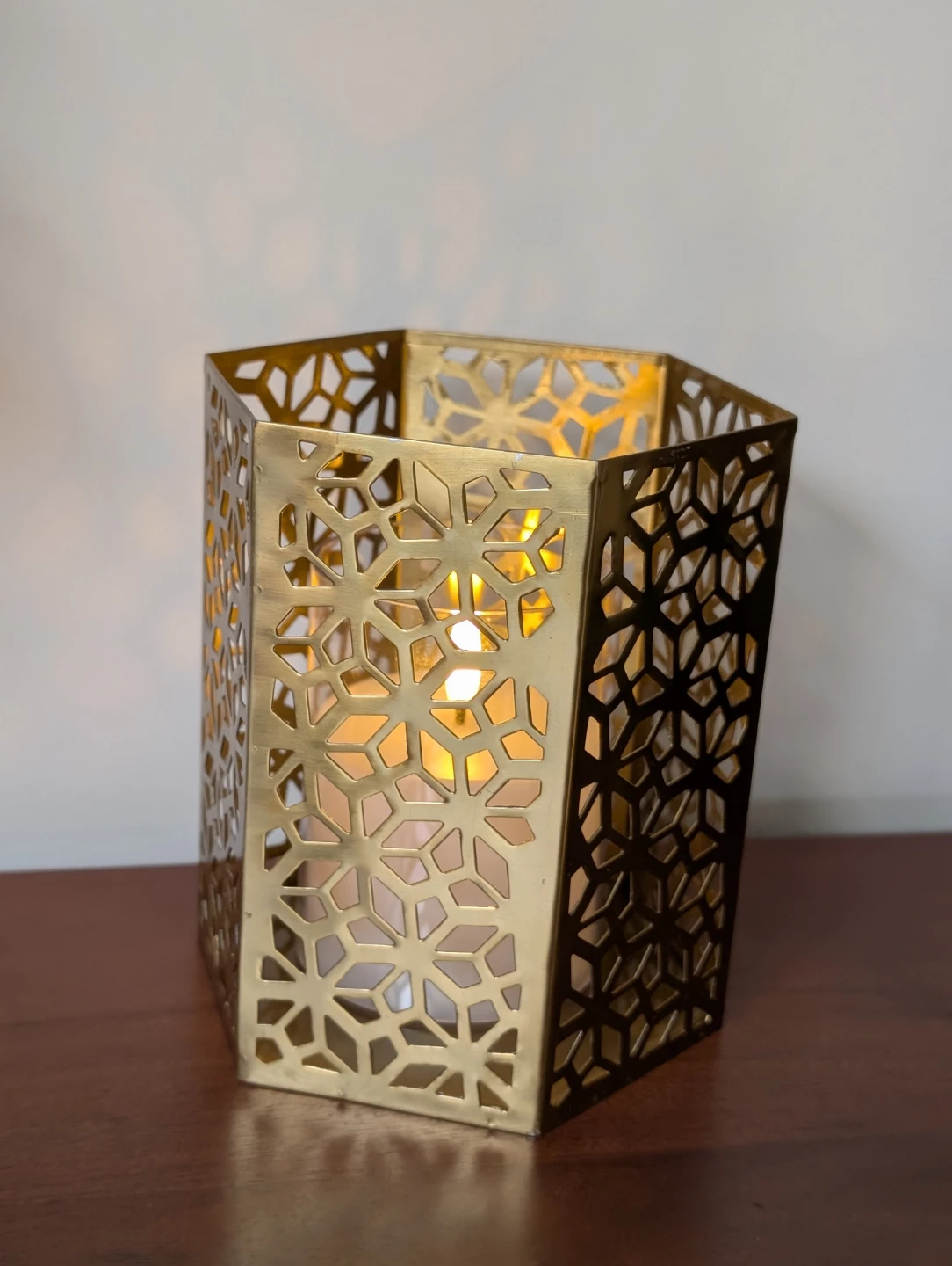 Gold Geometric Lantern - photo 3