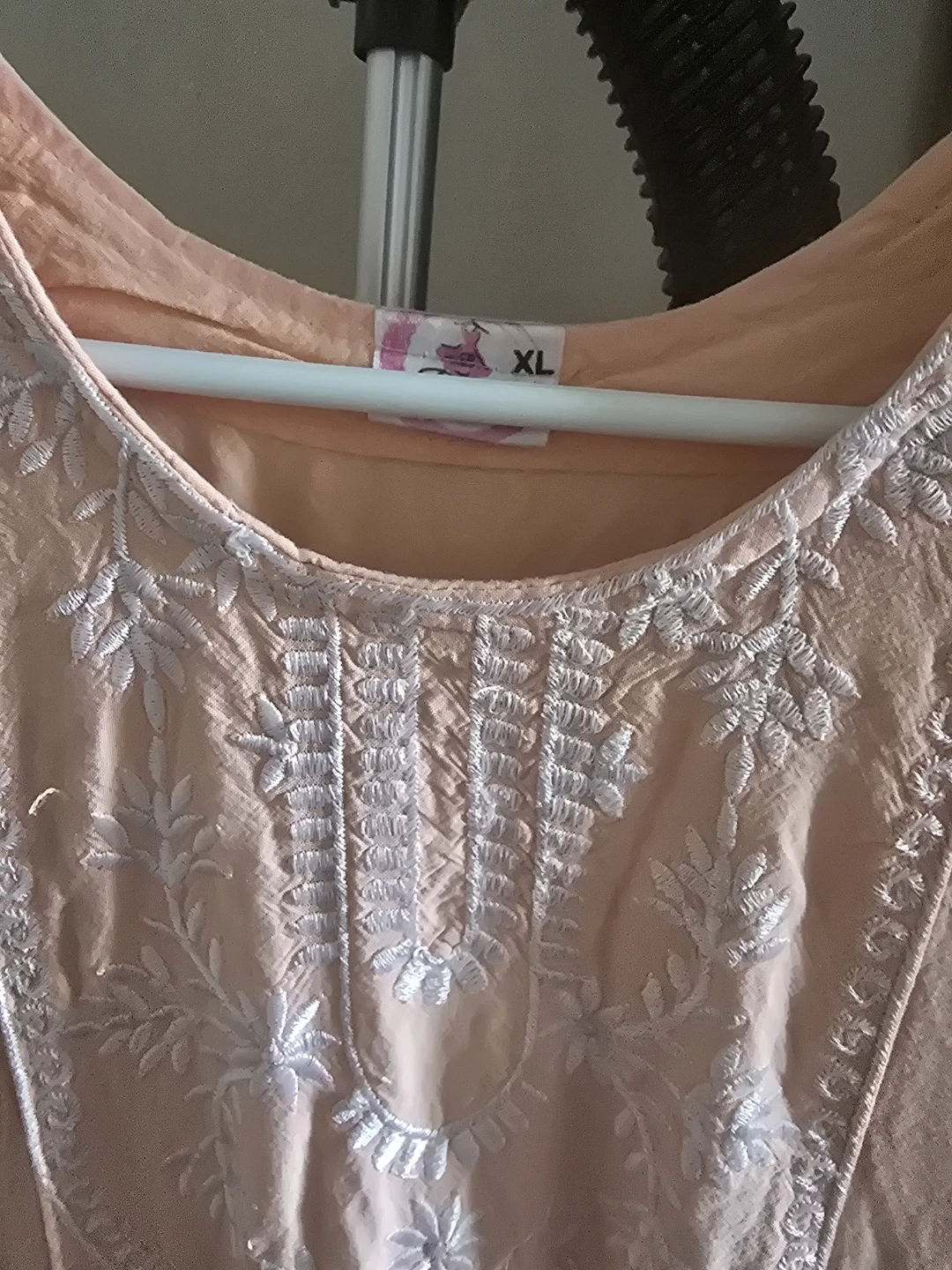 Peach Embroidered Tunic Dress XL - photo 2