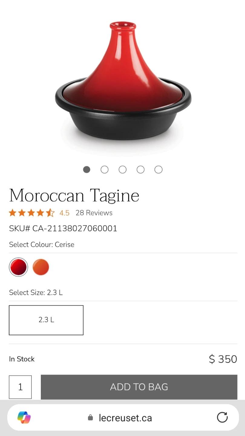 Le Creuset Moroccan Tagine, 2.3L (Red) - BNIB - photo 4