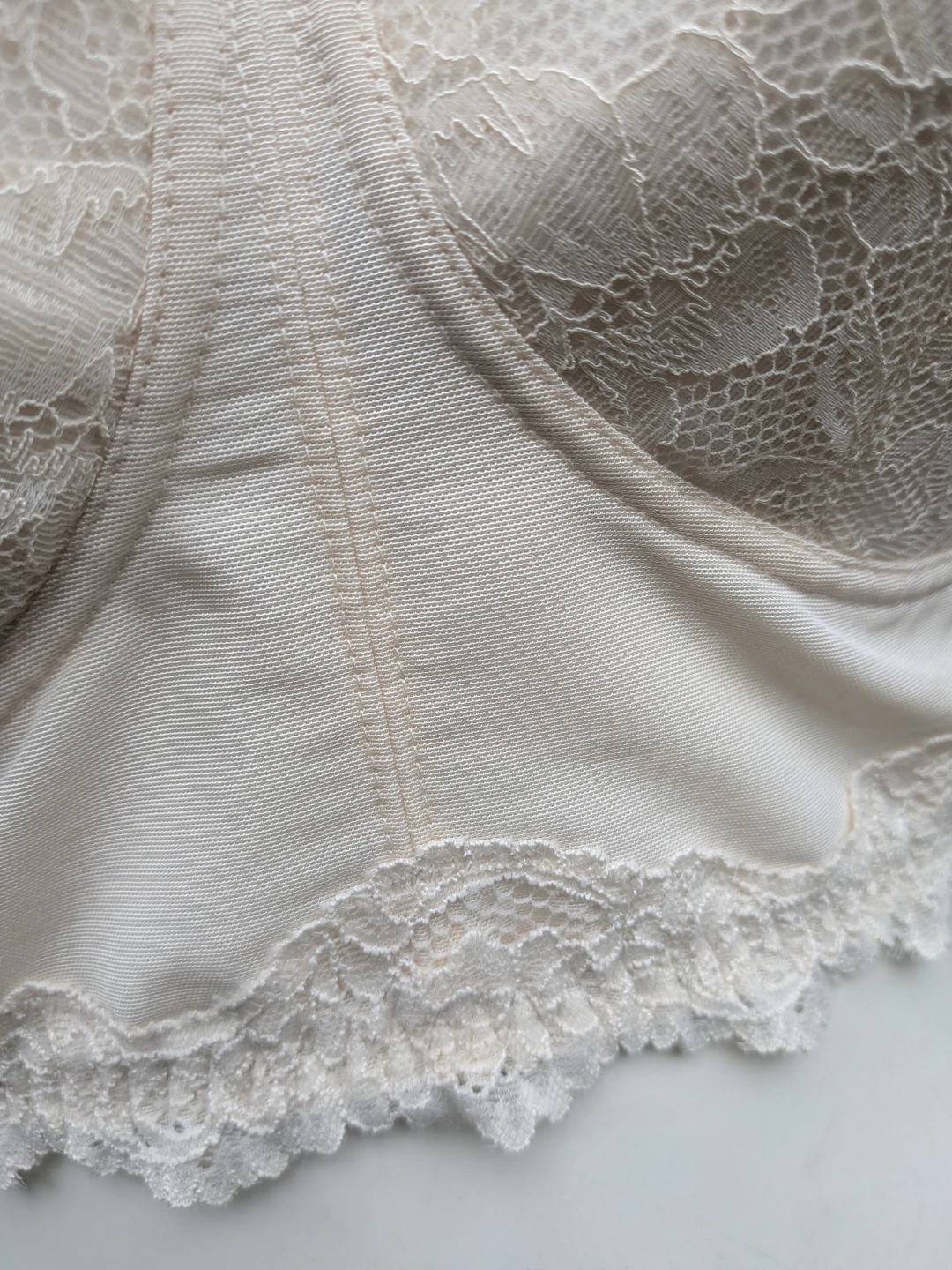 Cream & Blue Lace Bustier Bra size SMALL - photo 5