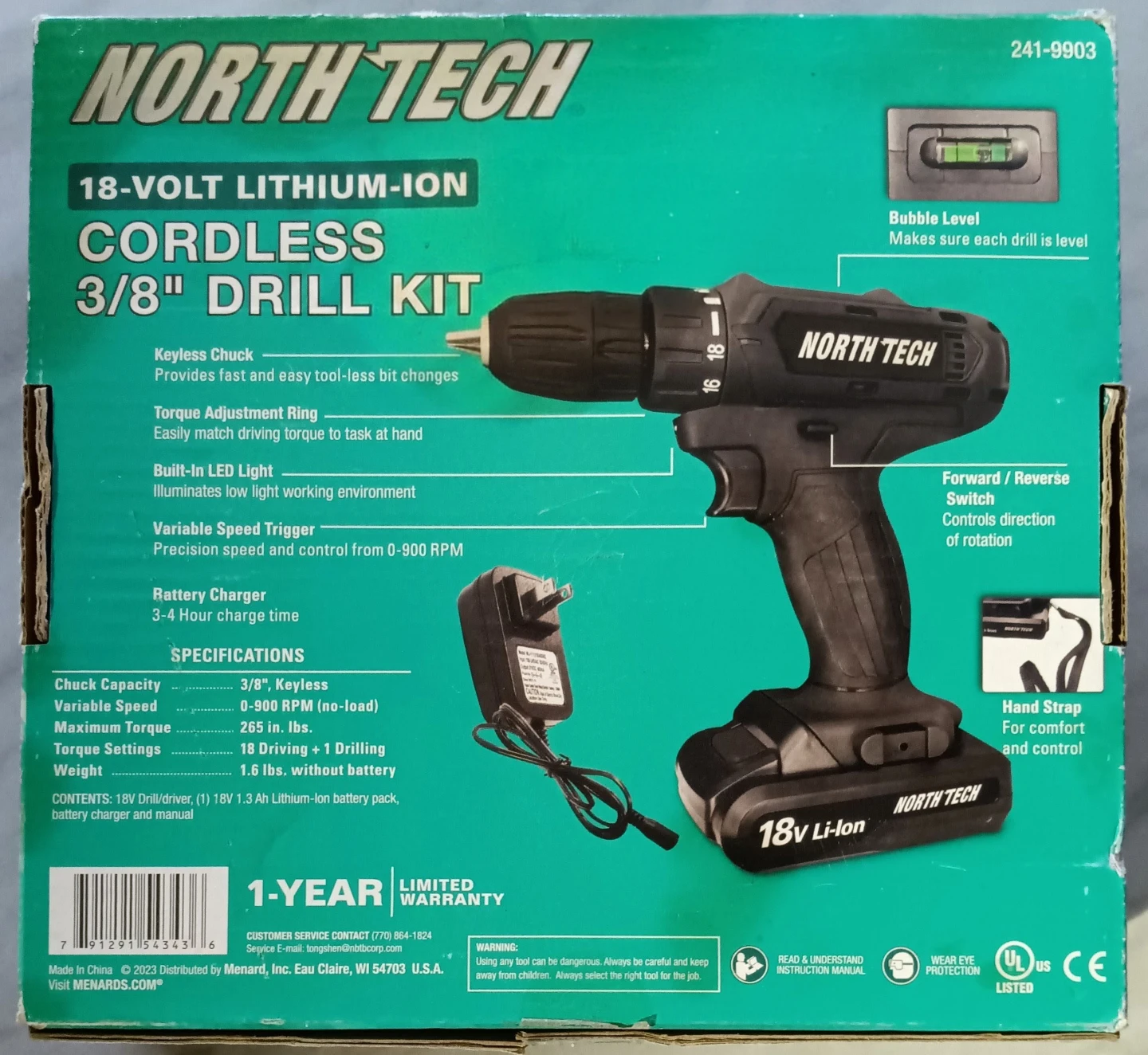 North Tech 18-Volt Cordless Drill (New) - photo 2