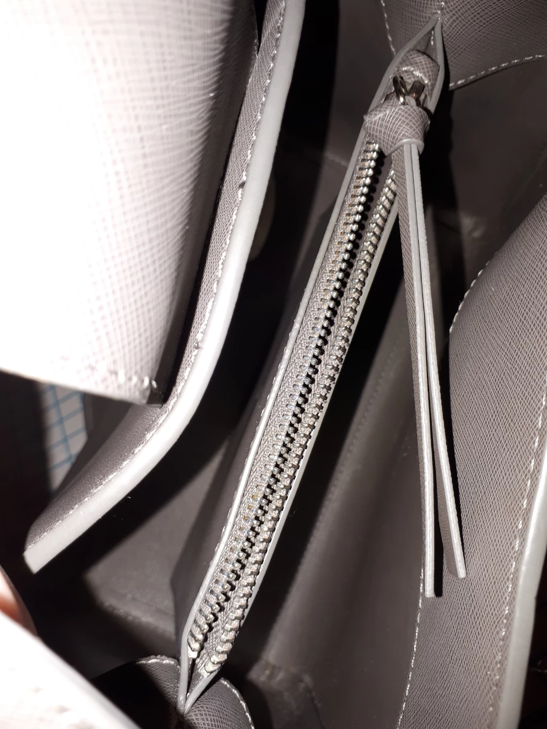 Grey Faux Leather Handbag - photo 4