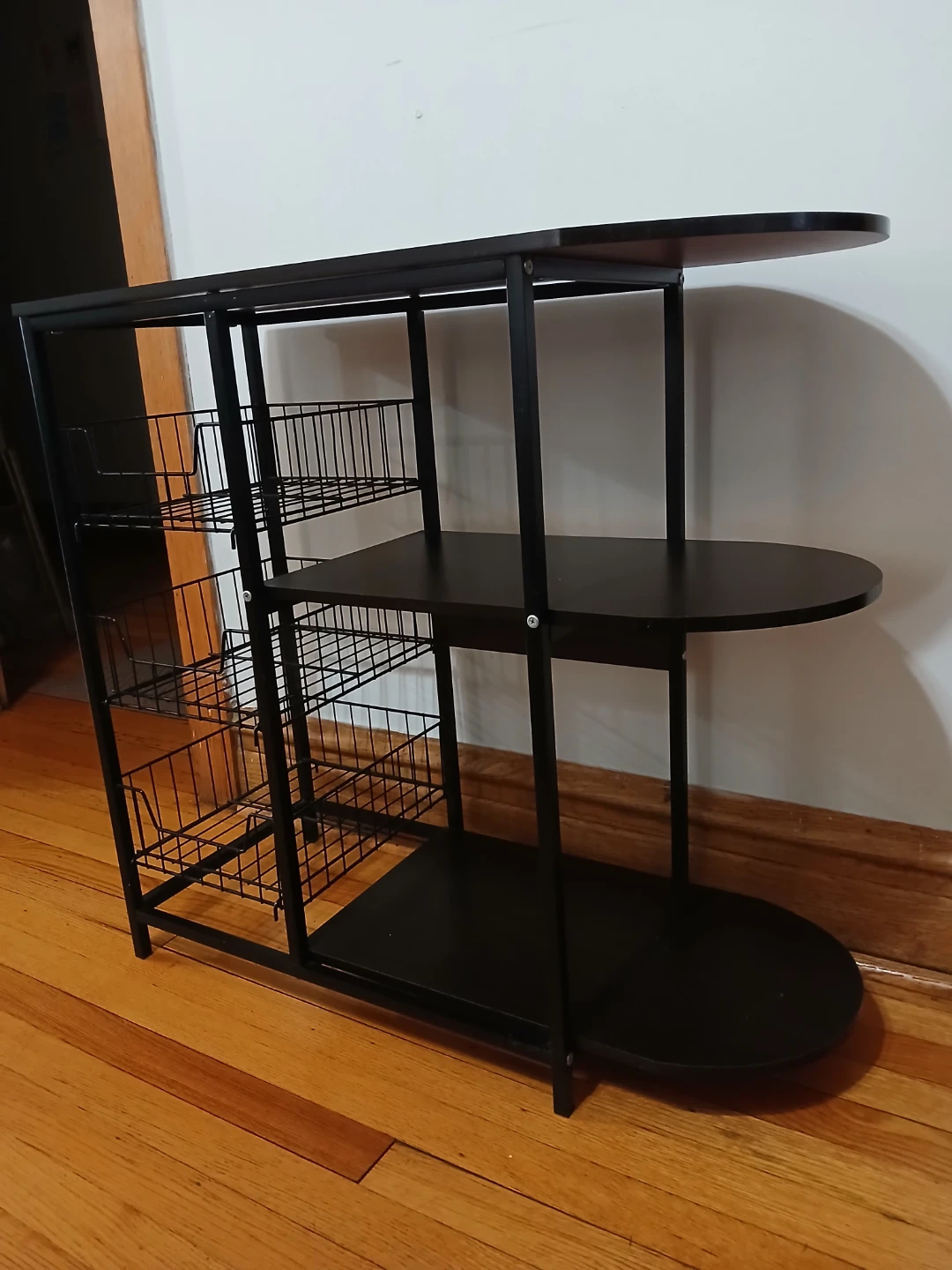 Black Kitchen Baker's Rack with Baskets - photo 2