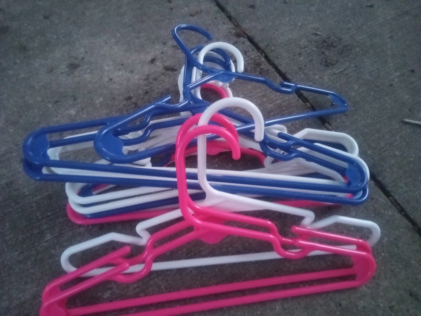 Lot of Plastic Clothes Hangers kids size lot of 12+