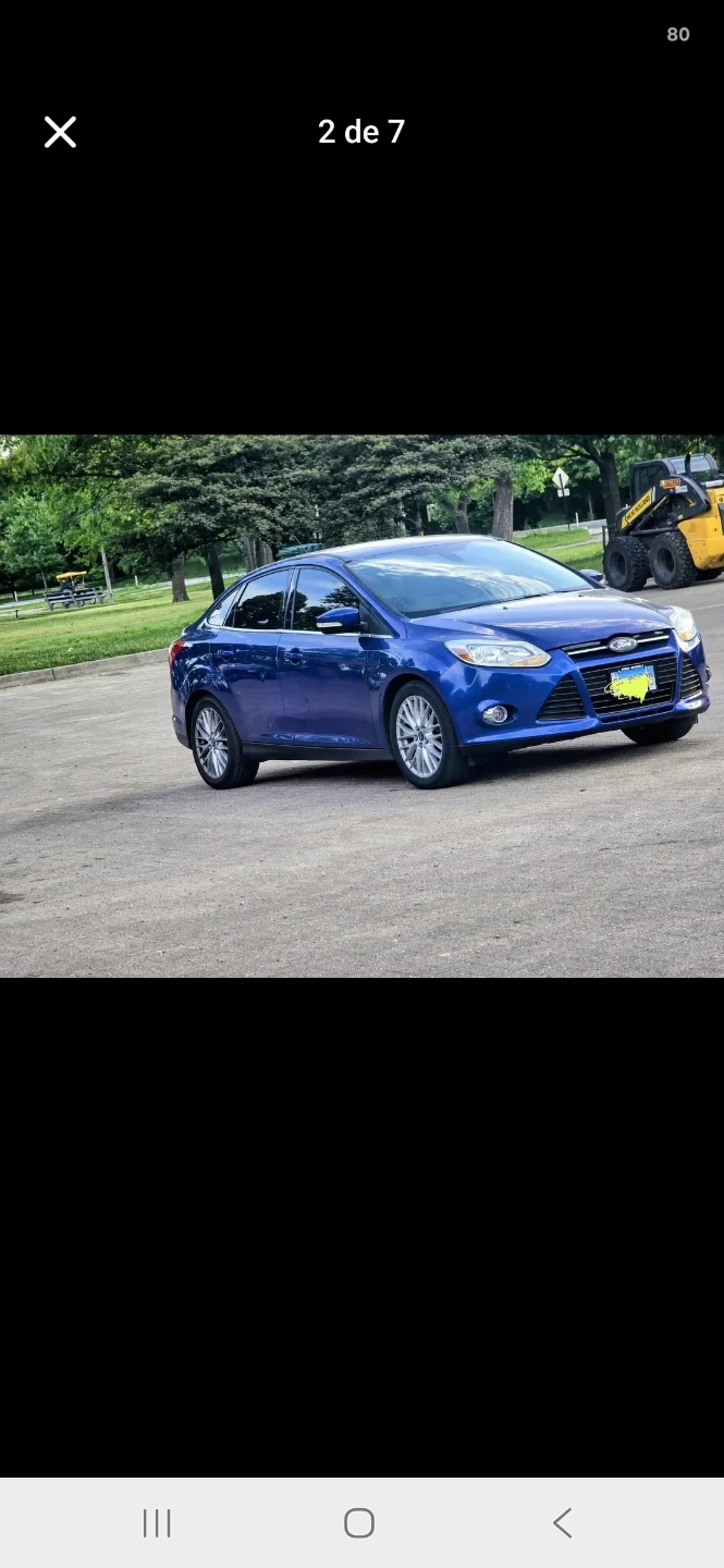 Blue Ford Focus Sedan