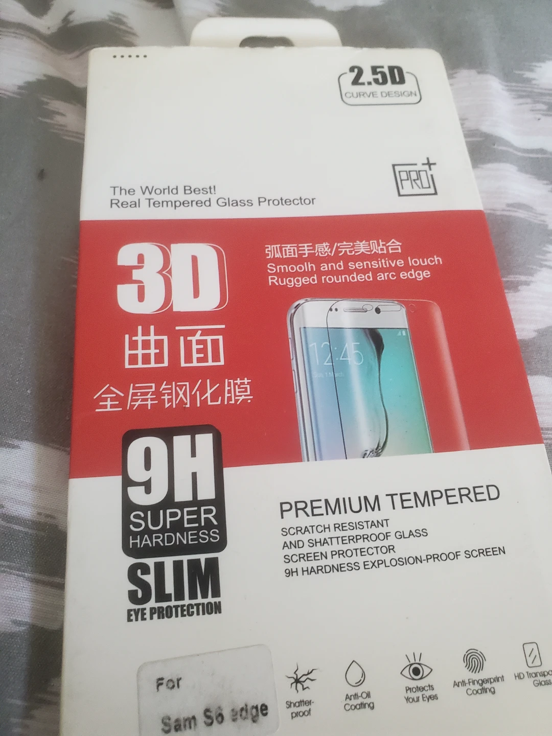 PRO+ 3D Tempered Glass Screen Protector for Samsung S6 Edge