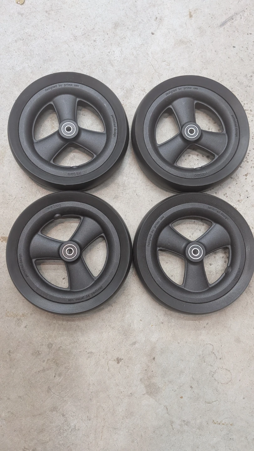Primo wheelchair  "608-2RS" Black Replacement Wheels (Set of 4)