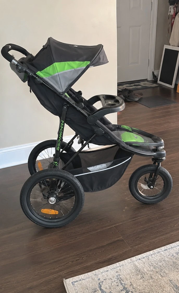 Schwinn Running Stroller - Black & Green - photo 3