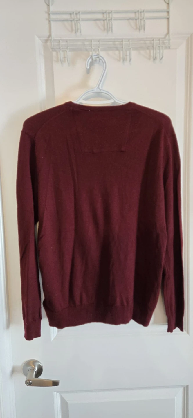 Calvin Klein V-Neck Sweater - Burgundy - photo 2
