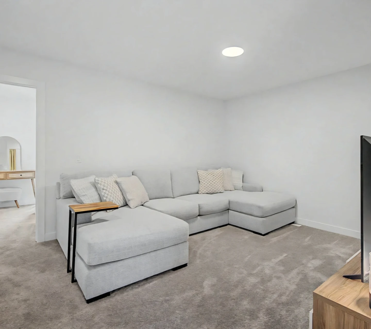 Sectional couch with double chaise