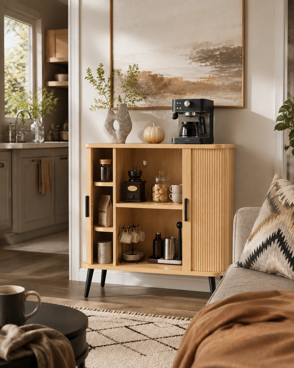 Brand new Modern Bamboo Cabinet with Sliding Doors - photo 2