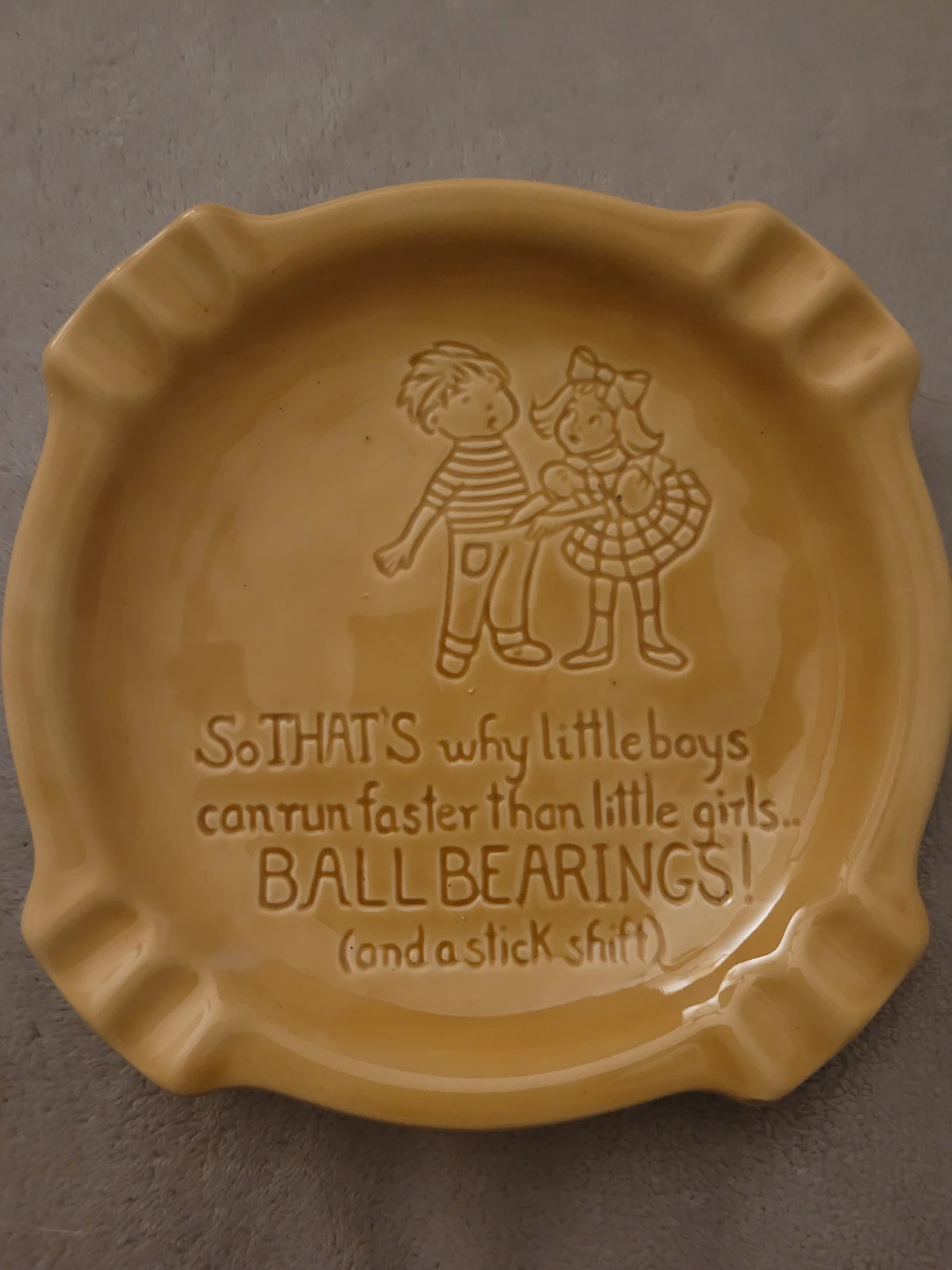 Humorous ashtray