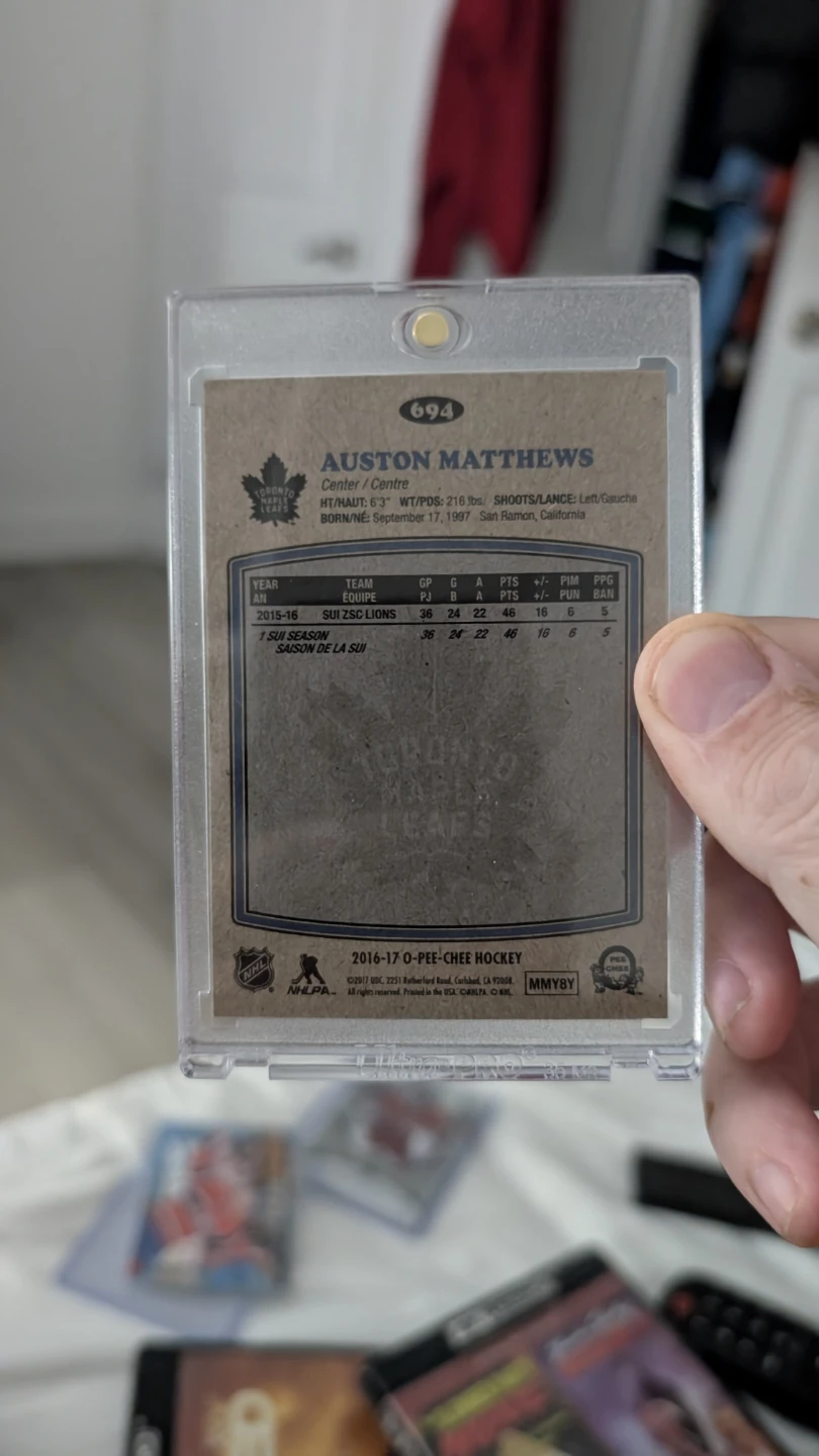 Auston Matthews O-pee-chee platinum marquee Rookie  Hockey Card - photo 2
