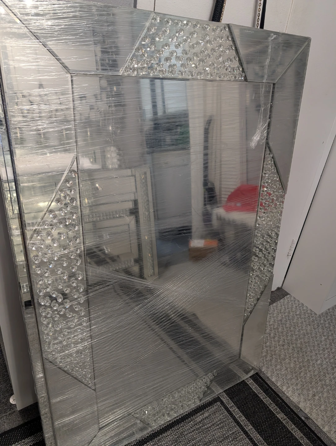 Decorative Wall Mirror with Crystal Accents - photo 5