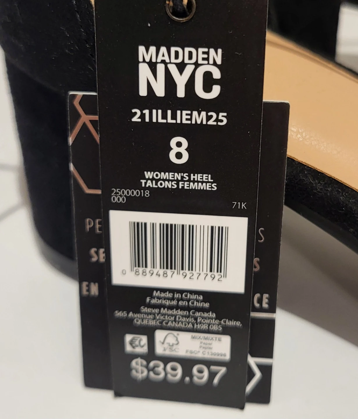 Madden NYC Women's Black Heels Size 8 - photo 4