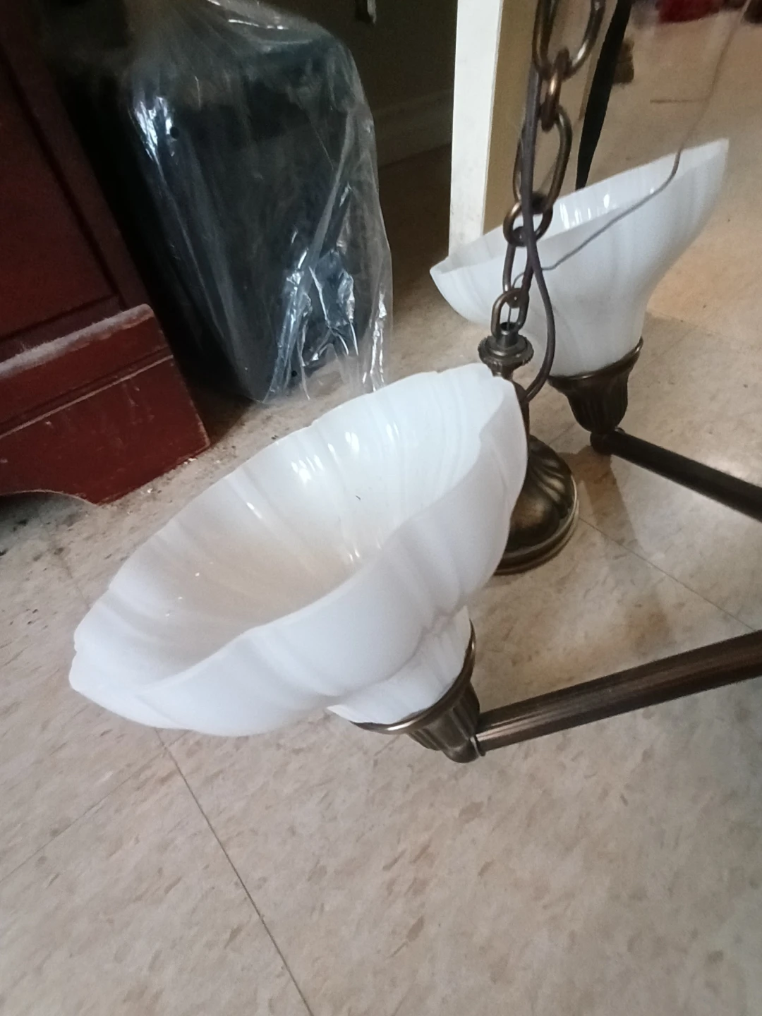 Chandelier with 4 Frosted Glass Shades - photo 2