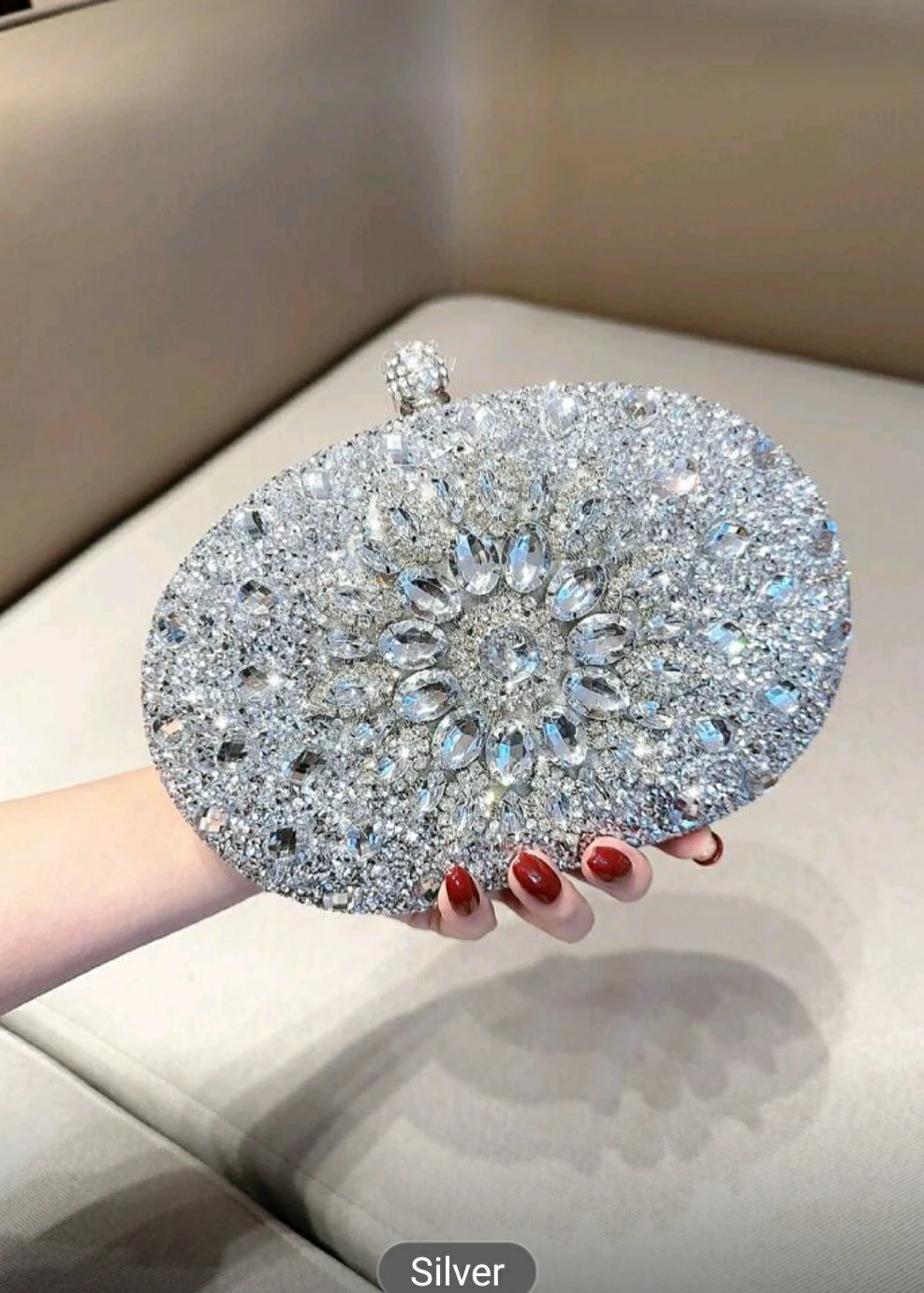 Sparkly Silver Clutch