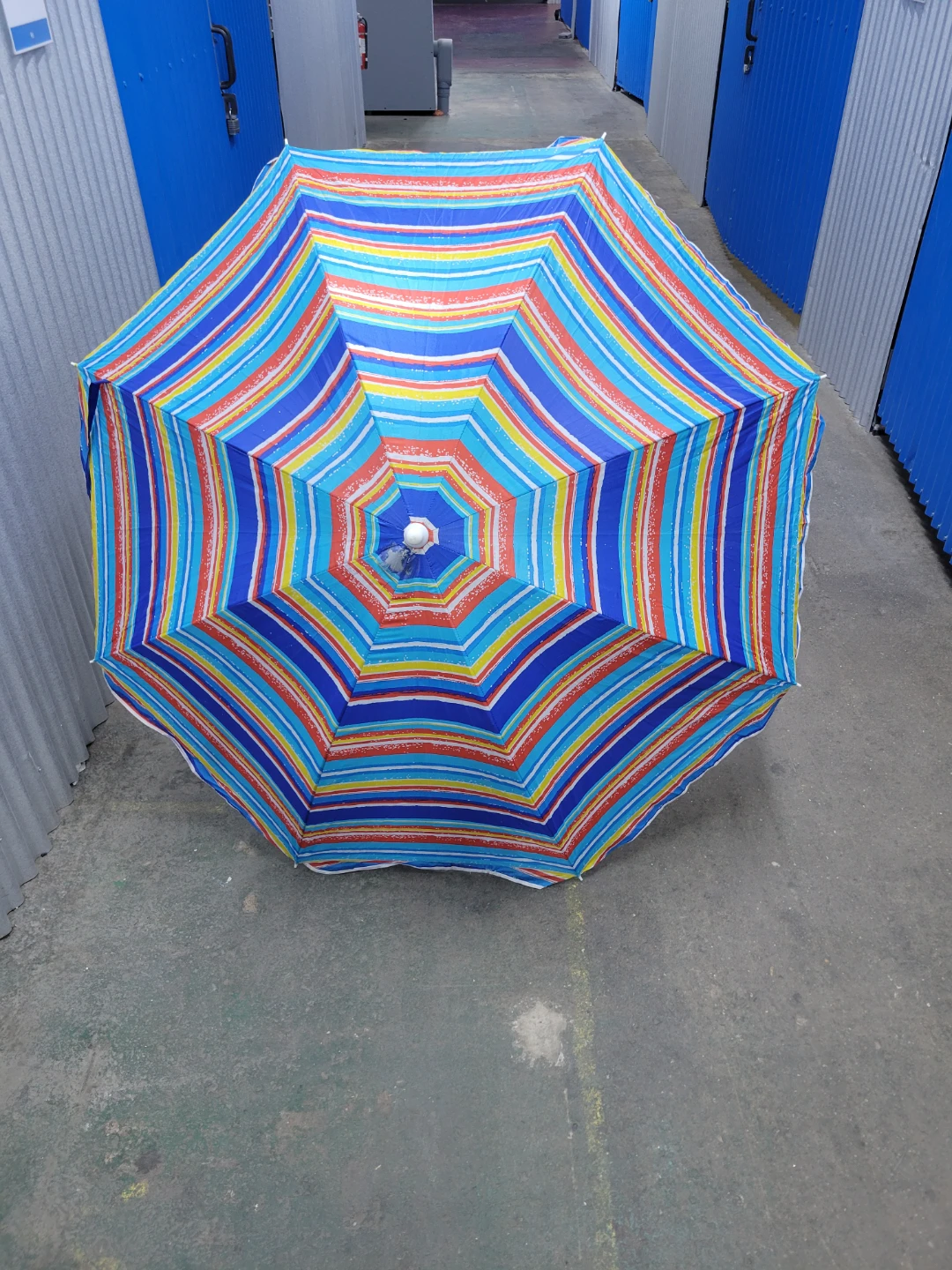 Colorful Striped Beach Umbrella - photo 2