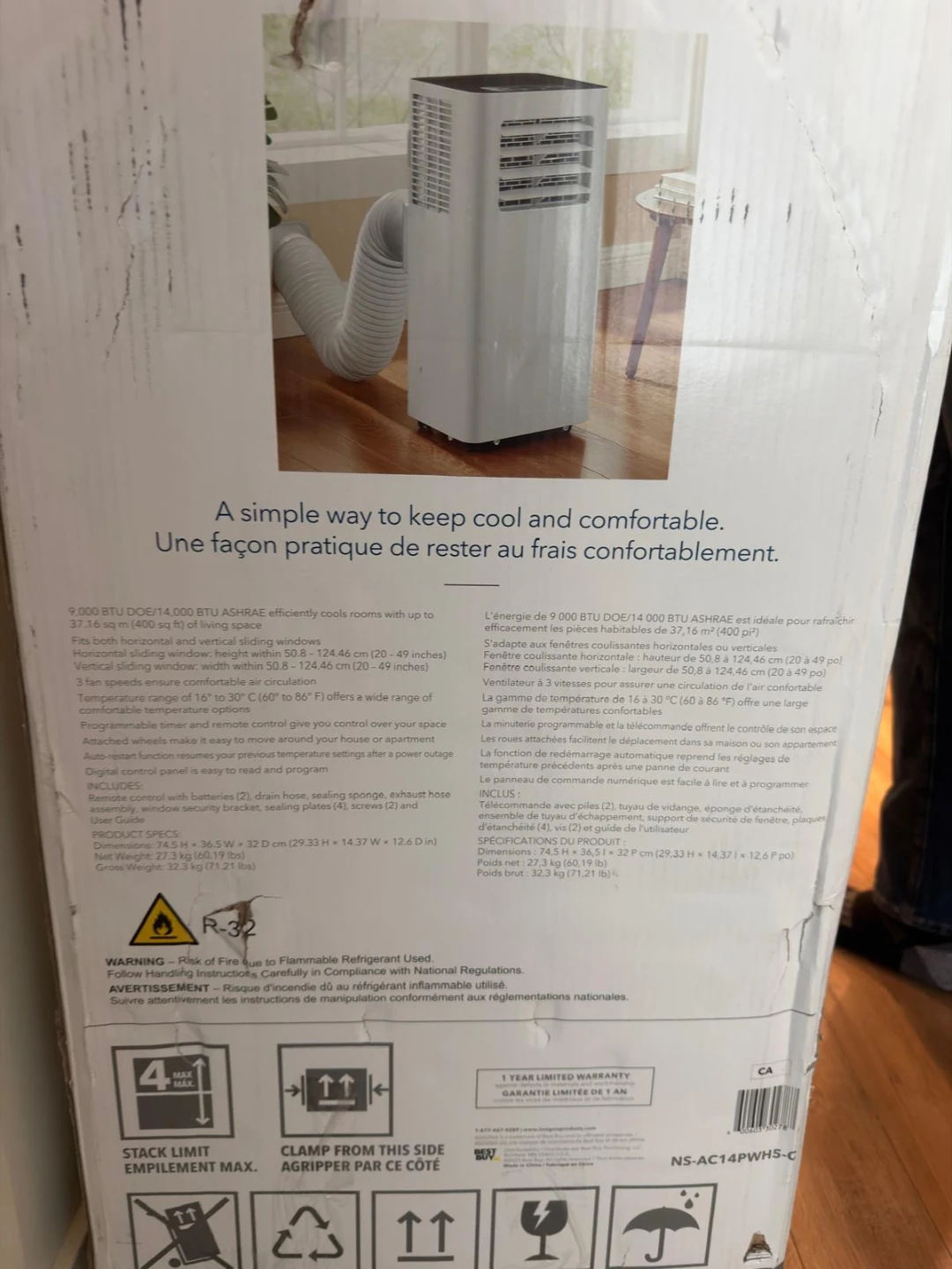 Insignia 14000/9000 BTU Portable Air Conditioner - photo 5