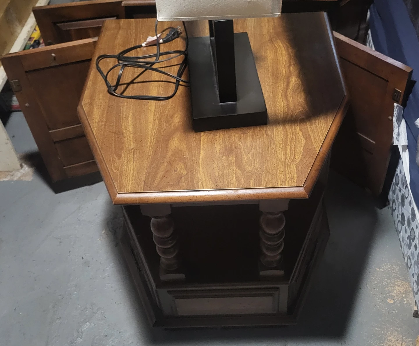 Vintage Hexagonal End Table - photo 4