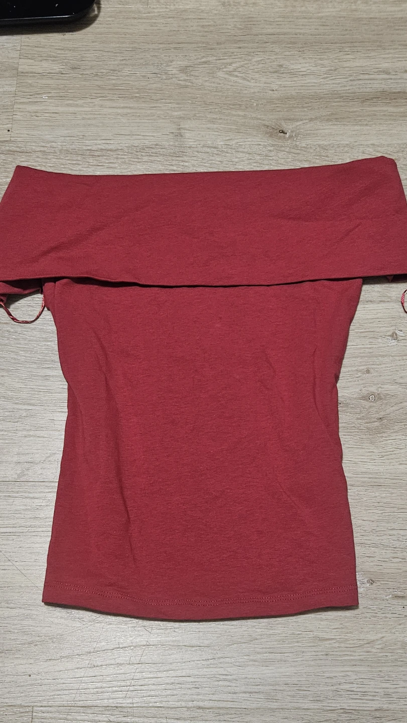 Red Off-the-Shoulder Tube Top