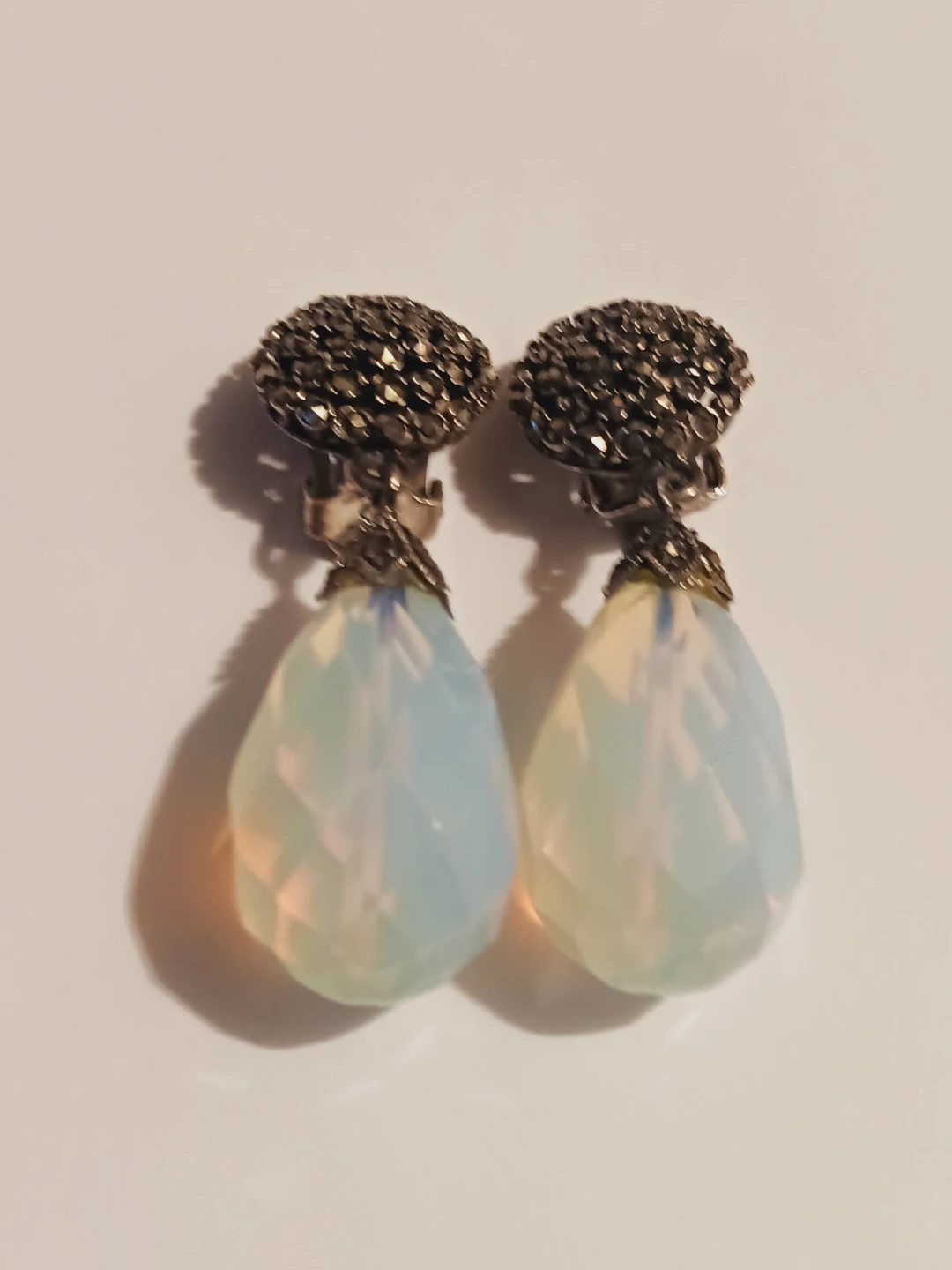 Gorgeous Sterling Silver 925 Moonstone Earrings - photo 4