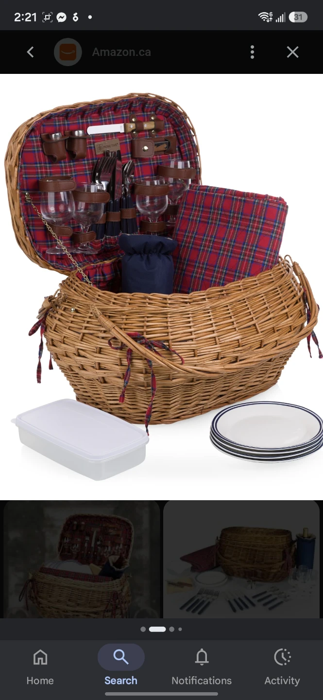 Vintage picnic basket - photo 2