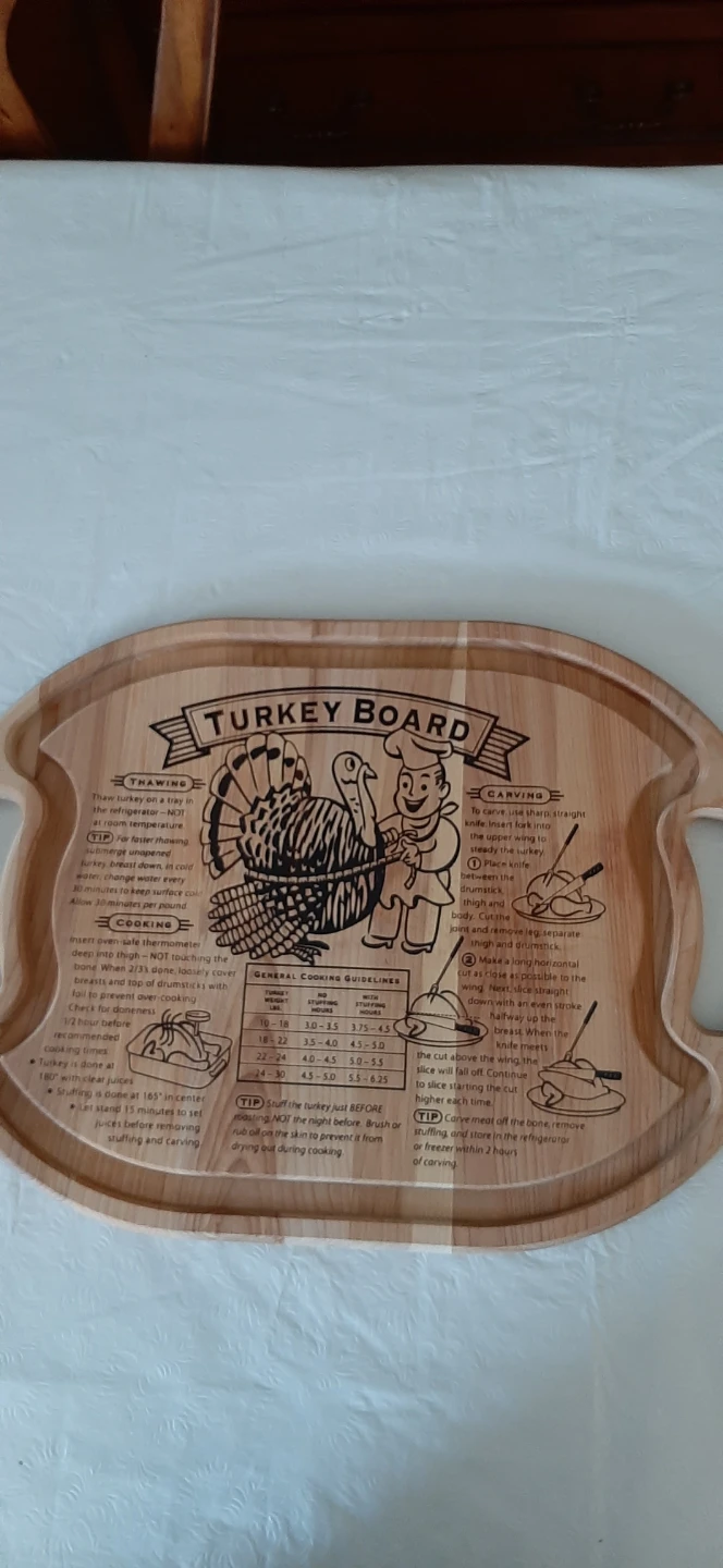 Wood Turkey Carving Board-New