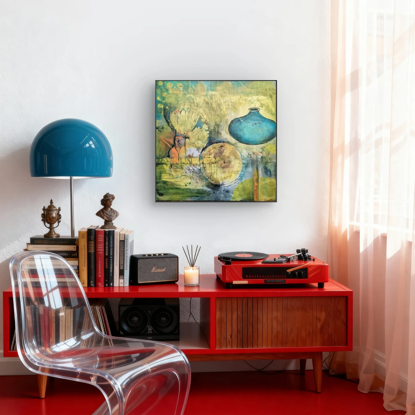 Abstract Native American and Pot Wall Art - photo 4
