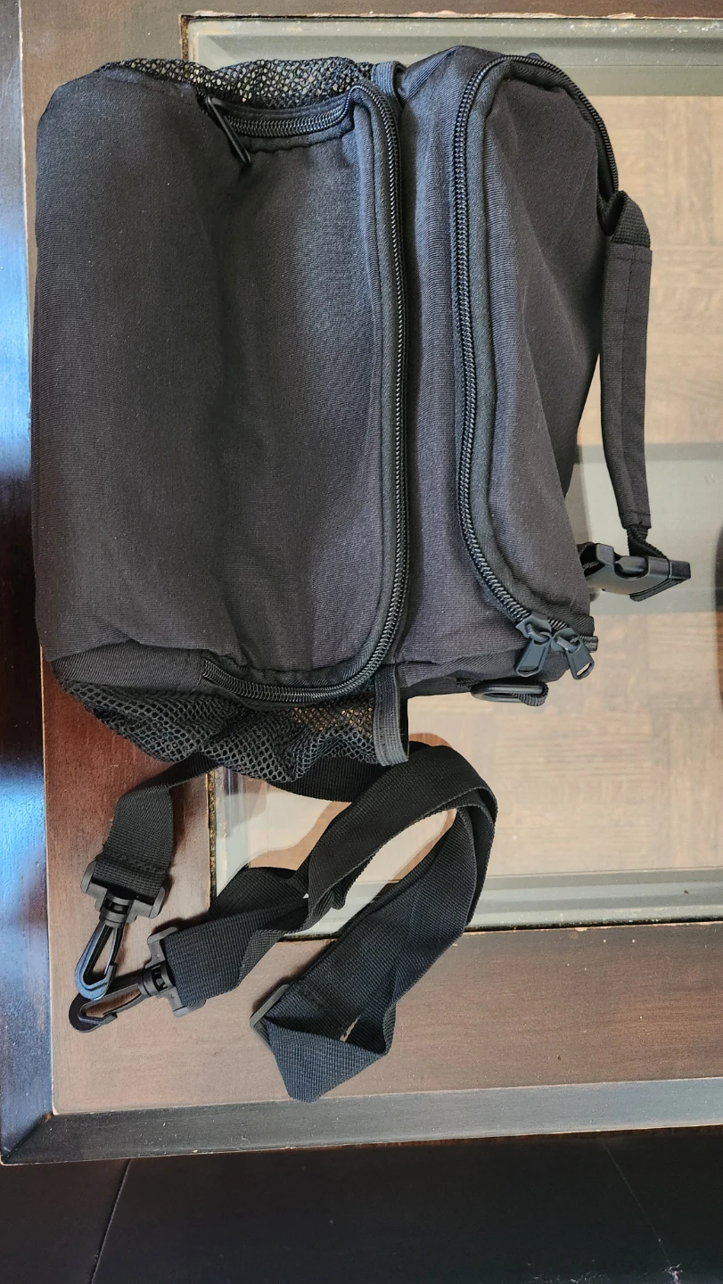 Black Insulated Lunch Bag with Shoulder Strap