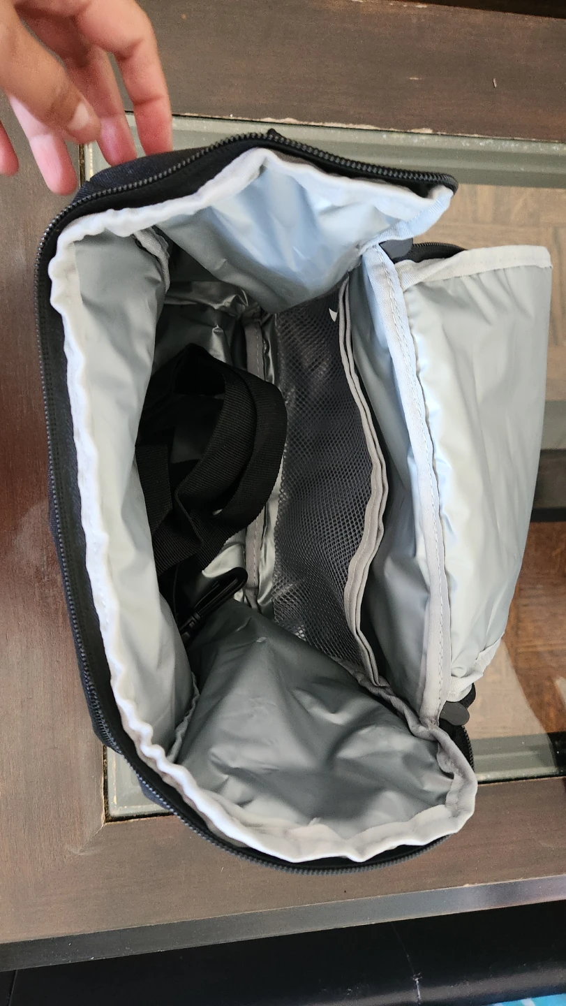 Black Insulated Lunch Bag with Shoulder Strap - photo 2