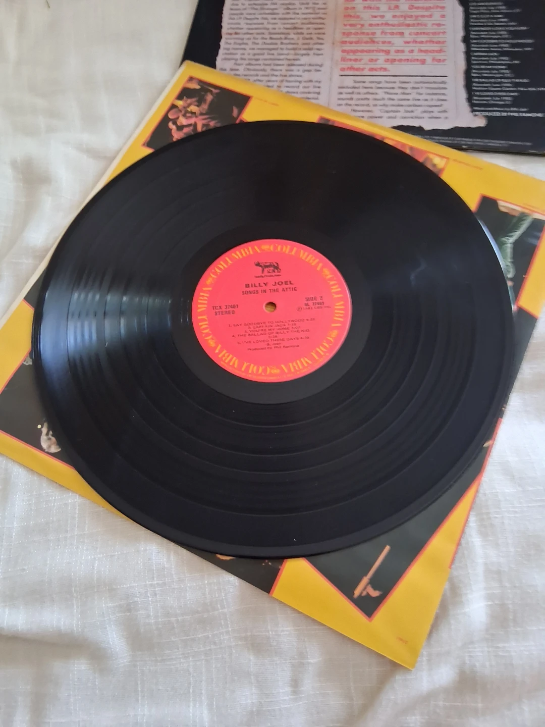 Billy Joel Songs in the Attic Vinyl Record - photo 4