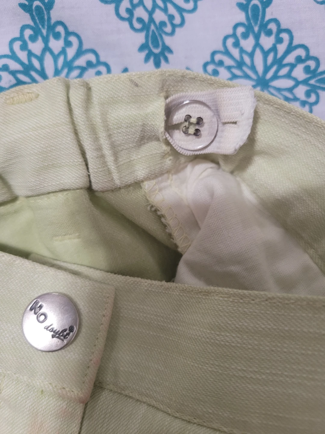 Light Green Pants with Butterfly Embroidery - photo 5