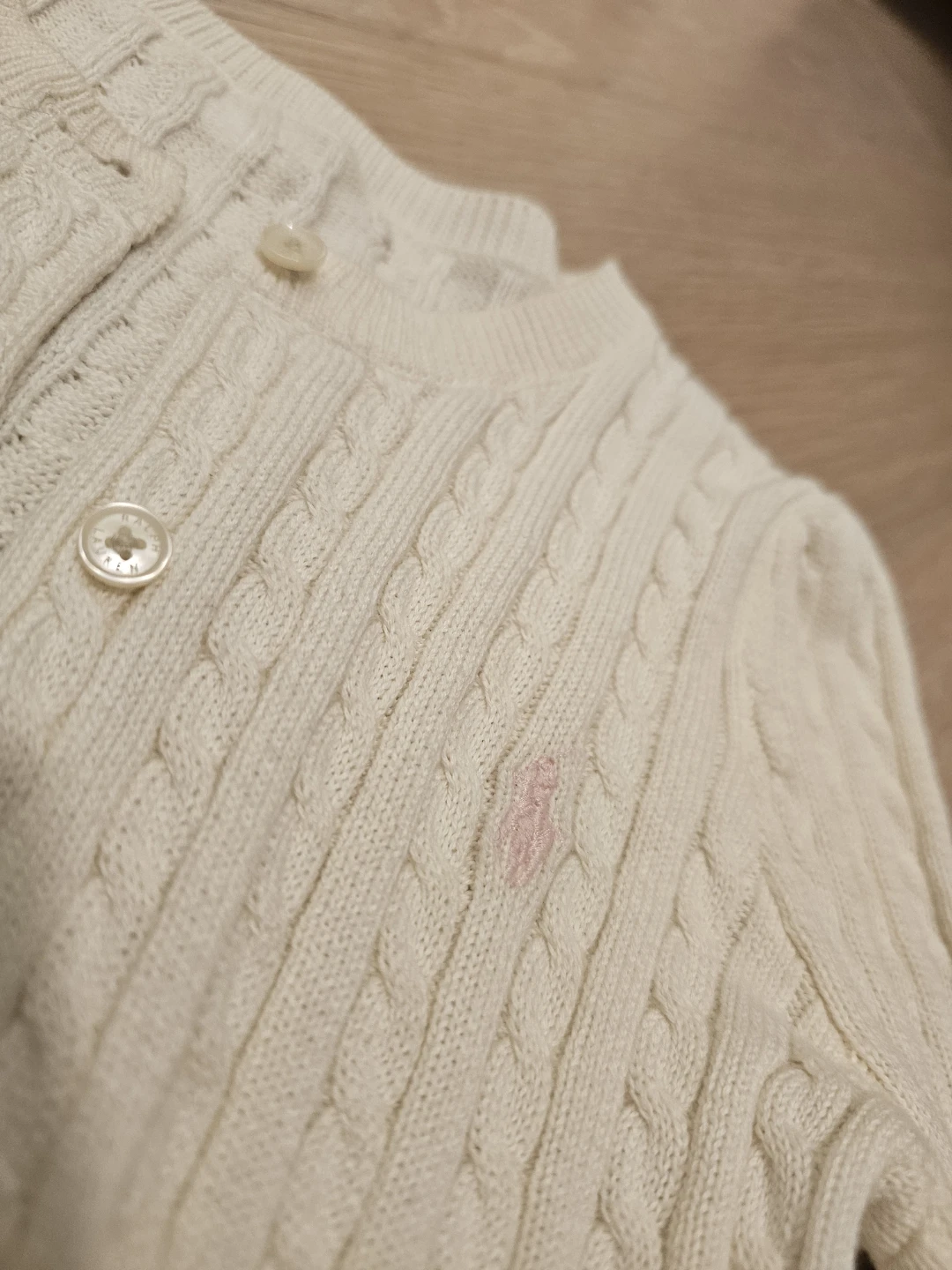 Ralph Lauren  Girls Cable Knit Cardigan 6y - photo 2