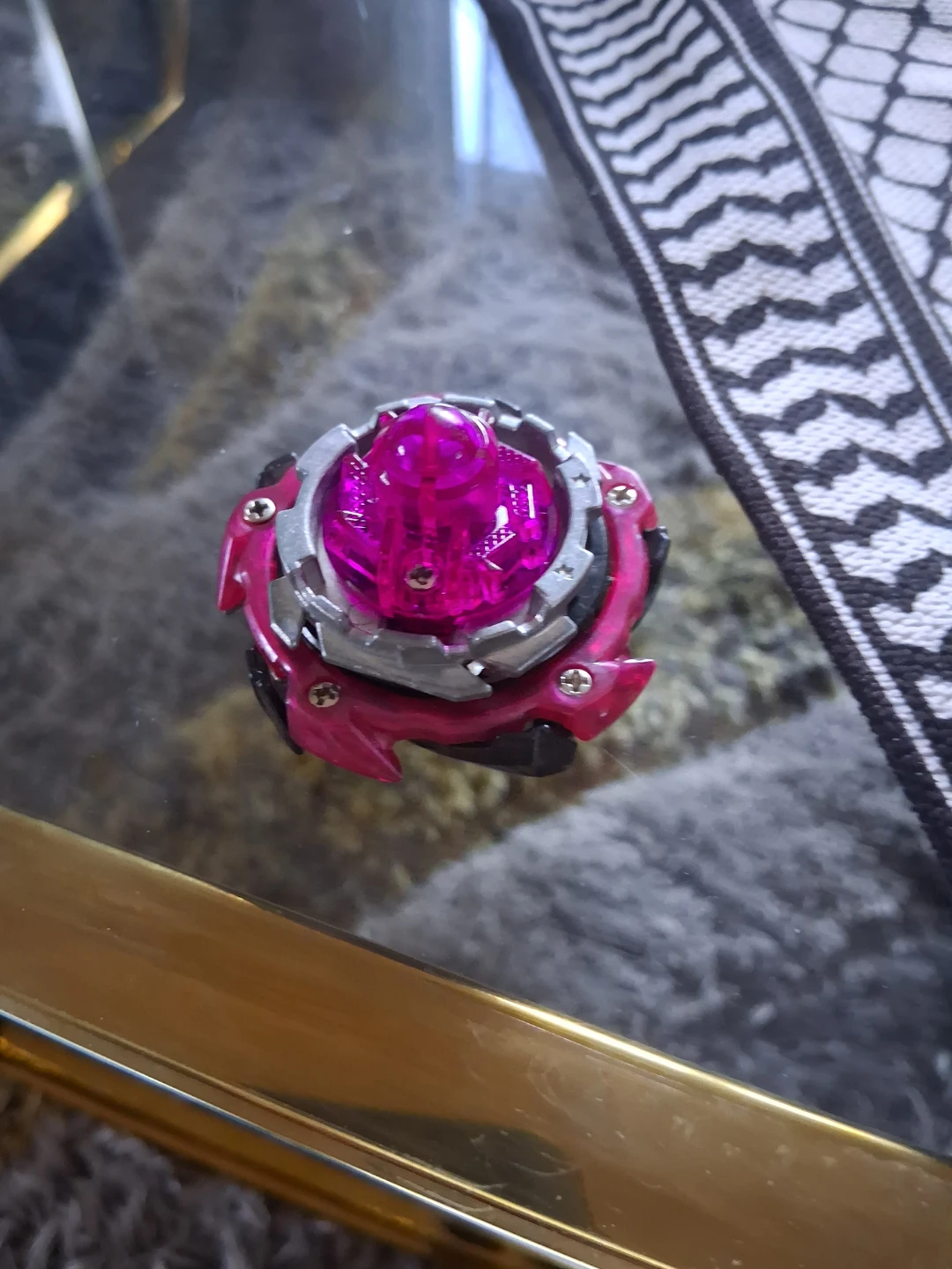 Beyblade Toy - Red and Pink