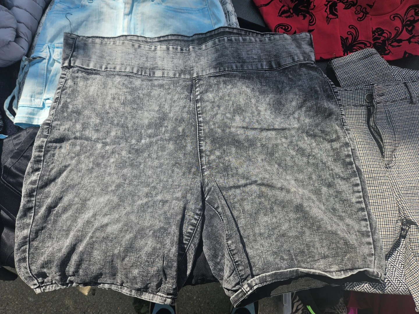 Almost Famous Gray Acid Wash Shorts 3X