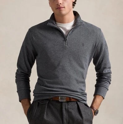 Polo Ralph Lauren 1/4 Zip Pullover Sweatshirt - XL Grey