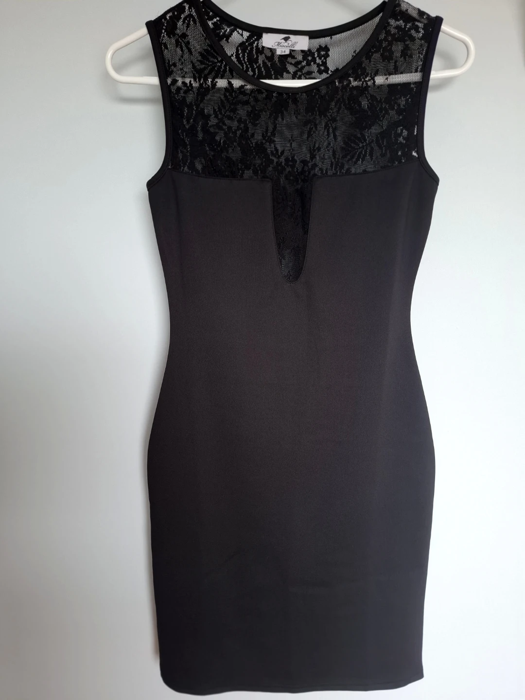Black Lace Detail Sleeveless Dress Size 34 - photo 4